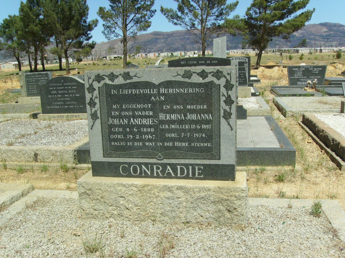 CONRADIE Johan Andries 1888-1967 &amp; Hermina Johanna MÖLLER 1897-1974