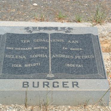 BURGER Andries Petrus :: BURGER Helena Sophia nee BIELDT