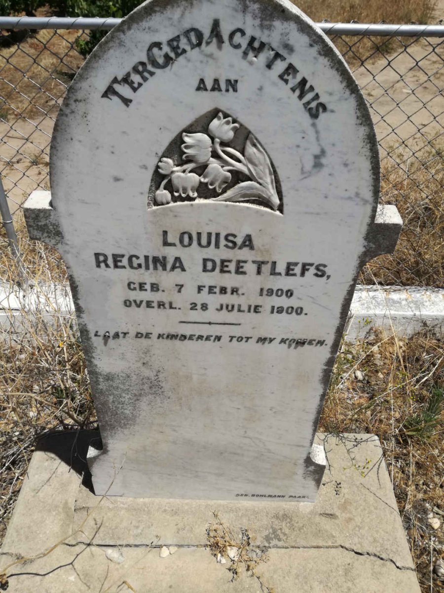 DEETLEFS Louisa Regina 1900-1900