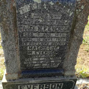 EVERSON Carel W.P. 1848-1932 &amp; Magrietha M. ROSSOUW 1851-1941