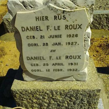 ROUX Daniel F., le 1926-1927 :: ROUX Daniel F., le 1931-1932