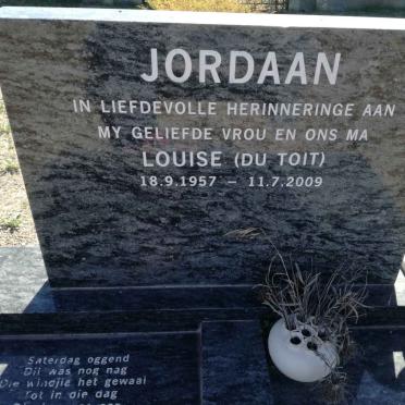 JORDAAN Louise nee DU TOIT 1957-2009