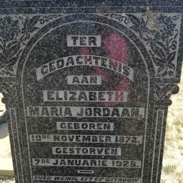 JORDAAN Elizabeth Maria 1872-1928
