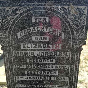 JORDAAN Elizabeth Maria 1872-1928