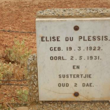 PLESSIS Elise, du 1922-1931 :: DU PLESSIS