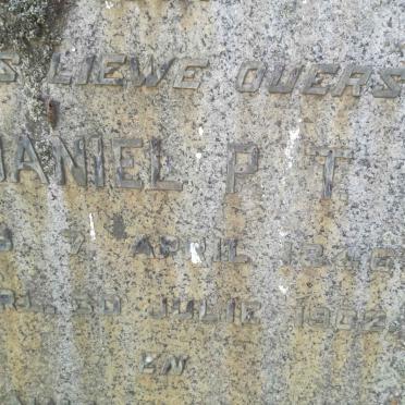 PREEZ Daniel P.T., du 1846-1902 &amp; Anna Louisa DEETLEFS 1851-1935