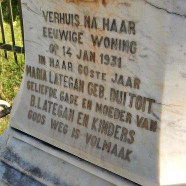 LATEGAN Maria nee DU TOIT -1931