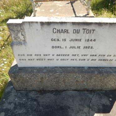 TOIT Charl, du 1844-1925