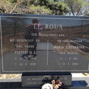 ROUX Pieter D.S., le 1899-1985 &amp; Maria Catharina MARAIS 1911-1994