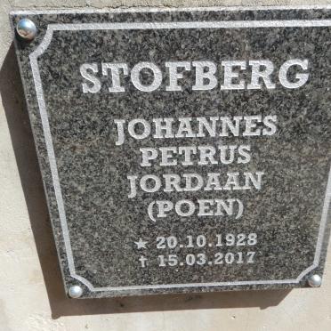 STOFBERG Johannes Petrus Jordaan 1928-2017