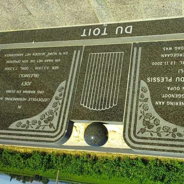 TOIT Pieter Abraham du Plessis, du 1933-2000 &amp; Joey 1939-2006
