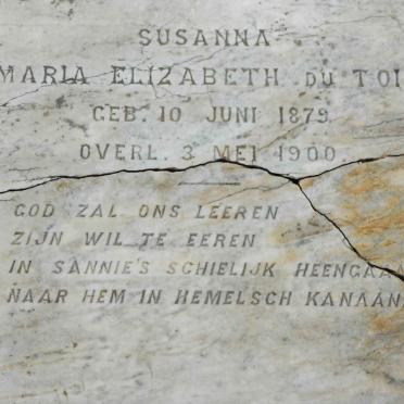TOIT Susanna Maria Elizabeth, du 1879-1900