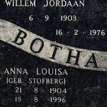 BOTHA Willem Jordaan 1903-1976 &amp; Anna Louisa STOFBERG 1904-1996