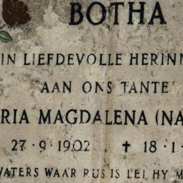 BOTHA Maria Magdalena 1902-1993