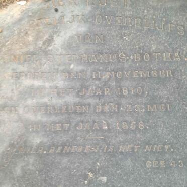 BOTHA Daniel Stephanus 1810-1858