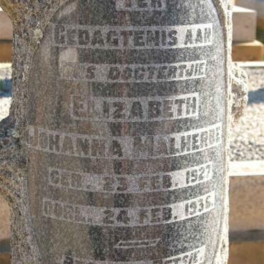 MALHERBE Elizabeth Johanna 1927-1936