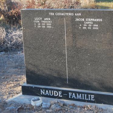 NAUDÉ Jacob Stephanus 1918-2001 &amp; Lucy Ann THERON 1920-1995