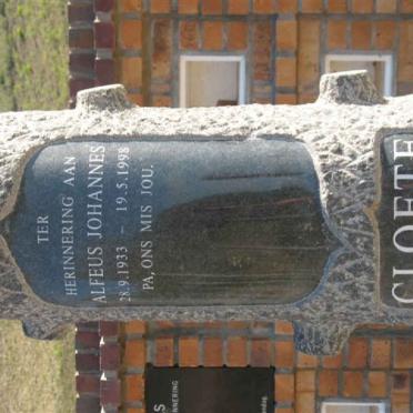 CLOETE Alfeus Johannes 1933-1998