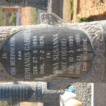MALHERBE  Stephanus Gabriel 1894-1976 &amp; Anna Susanna FOUCHE 1895-1990