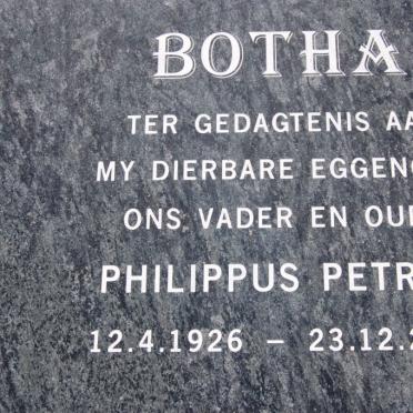 BOTHA Philippus Petrus 1926-2004