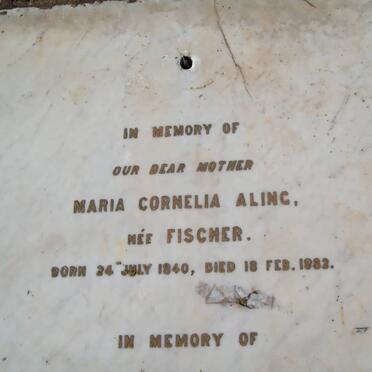 ALING Maria Cornelia nee FISCHER 1840-1882