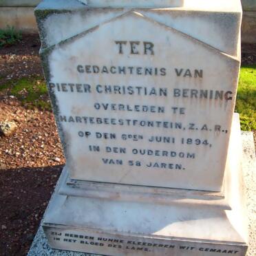 BERNING Pieter Christian -1894