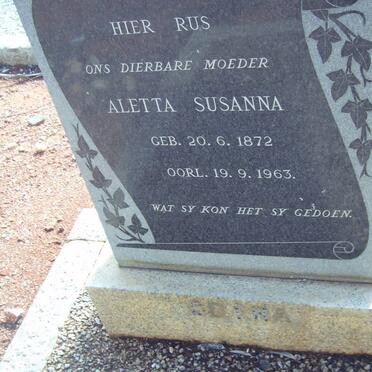 BOTHA Aletta Susanna 1872-1963