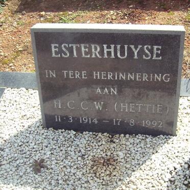 ESTERHUYSE H.C.C.W. 1914-1992