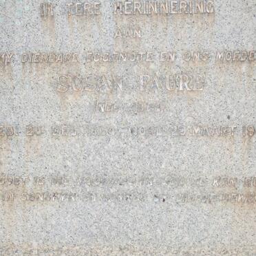 FAURE Susan nee ABEL 1864-1945