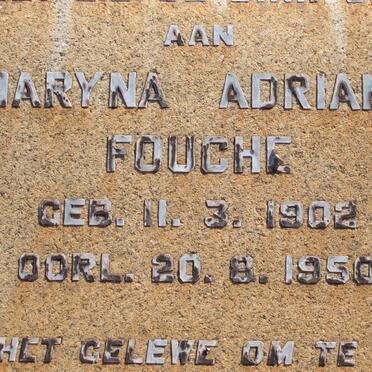 FOUCHE Maryna Adriana 1902-1950