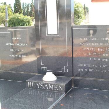 HUYSAMEN Gideon Fakculyn 1937-1996 &amp; Suzette ROUX 1935-1978