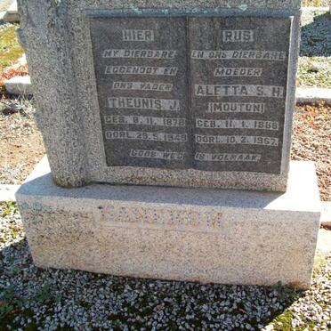 HANEKOM Theunis J. 1878-1948 &amp; Aletta S.H. MOUTON 1888-1967