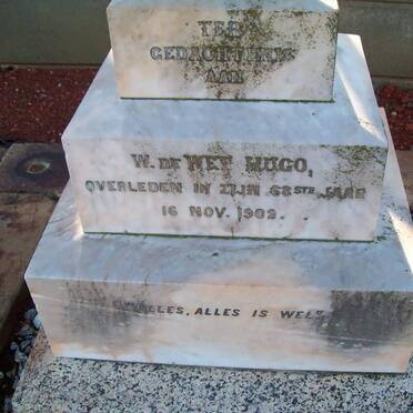 HUGO W. de Wet -1902