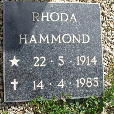 HAMMOND Rhoda 1914-1985