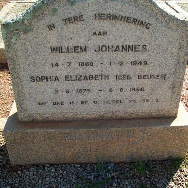 KRYNAUW Willem Johannes 1860-1949 &amp; Sophia Elizabeth BEUKES 1875-1956
