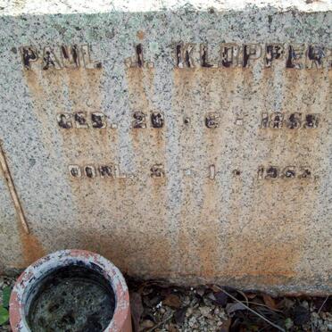 KLOPPERS Paul J. 1859-1952