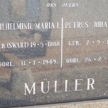 MULLER Petrus Johannes 1884-1955 &amp; Wilhelminie Maria L. SWART 1888-1949