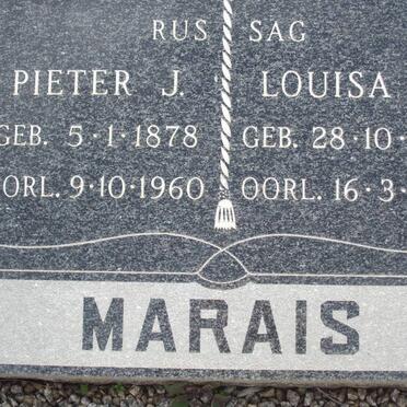 MARAIS Pieter J. 1878-1960 &amp; Louisa W. 1897-1979