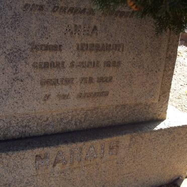 MARAIS Anna nee LEIBRANDT 1895-1922