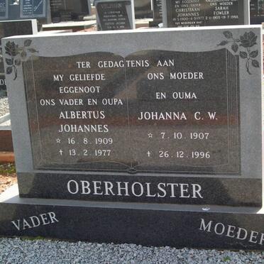 OBERHOLSTER Albertus Johannes 1909-1977 &amp; Johanna C.W. 1907-1996