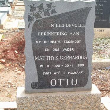 OTTO Matthys Gerhardus 1928-1969