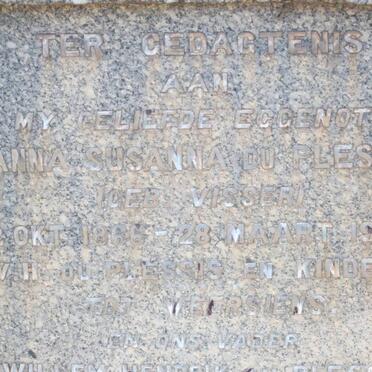 PLESSIS Willem Hendrik, du 1858-1940 &amp; Anna Susanna VISSER 1866-1935