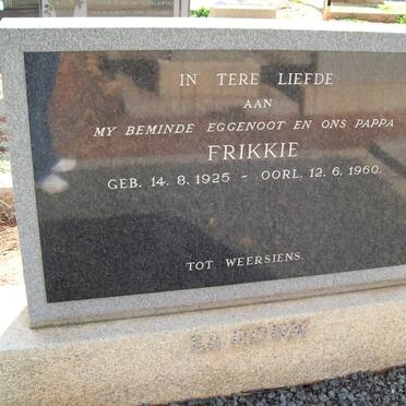 ROUX Frikkie, le 1925-1960