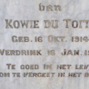 TOIT Kowie, du 1914-1935