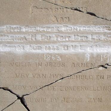 TOIT Maria N, du nee LE ROUX 1863-1902