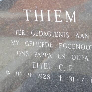 THIEM Eitel C.F. 1928-1978