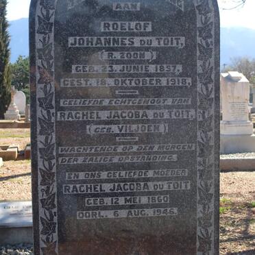 TOIT Roelof Johannes, du 1857-1918 &amp; Rachel Jacoba VILJOEN 1860-1946