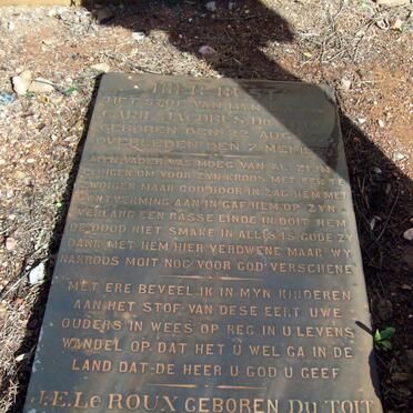 TOIT Caril Jacobus, du ??-1880