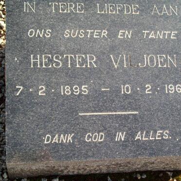 VILJOEN Hester 1895-1964