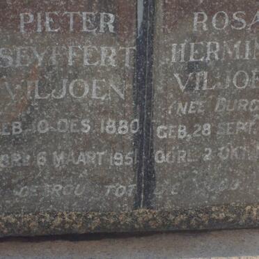 VILJOEN Pieter Seyffert 1880-1951 &amp; Rosa Hermina BURGER 1883-1954